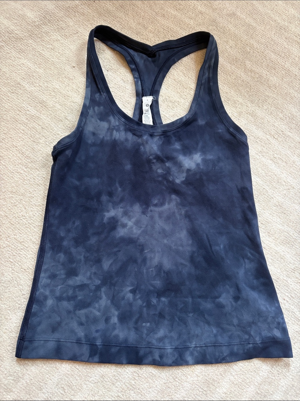 Lululemon Navy Tie-Dye Racerback Tank Top - Picture 3 of 5